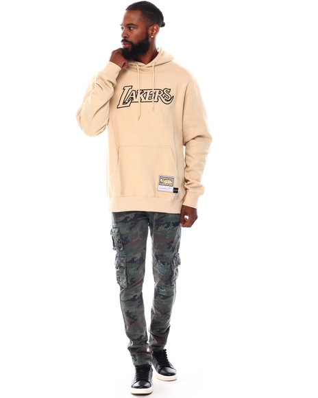 LOS ANGELES LAKERS MEN'S ENERGY HOODIE SWEATER - KHAKI
